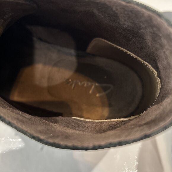 Clarks Boots Men's 10 Bushacre Two Eye Desert Chukka 15522 Blue Leather Shoes - Picture 15 of 16